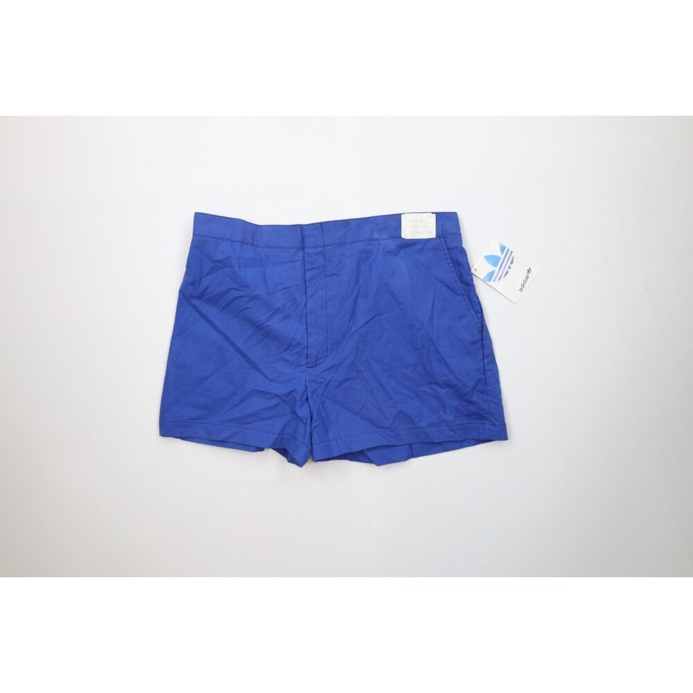 Deadstock Vintage 80s Adidas Mens 34 Olympics Above Knee Tennis Golf Shorts Blue